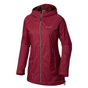 Columbia Switchback Lined Long Rain Water Repellent Jacket in Marionberry XXL